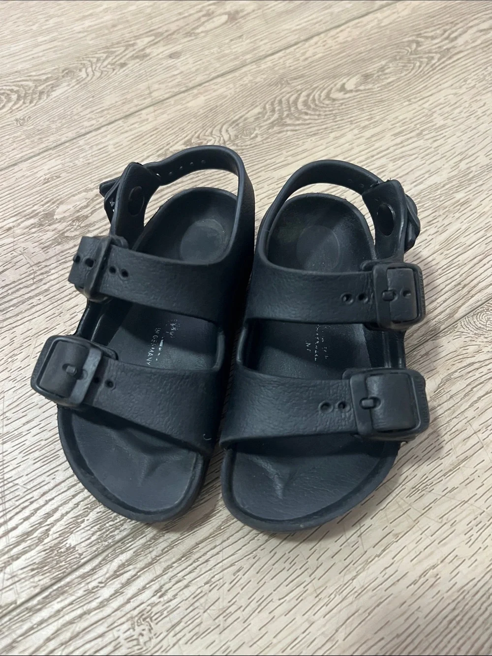 Birkenstock Kids Black Double-Buckle Sandals